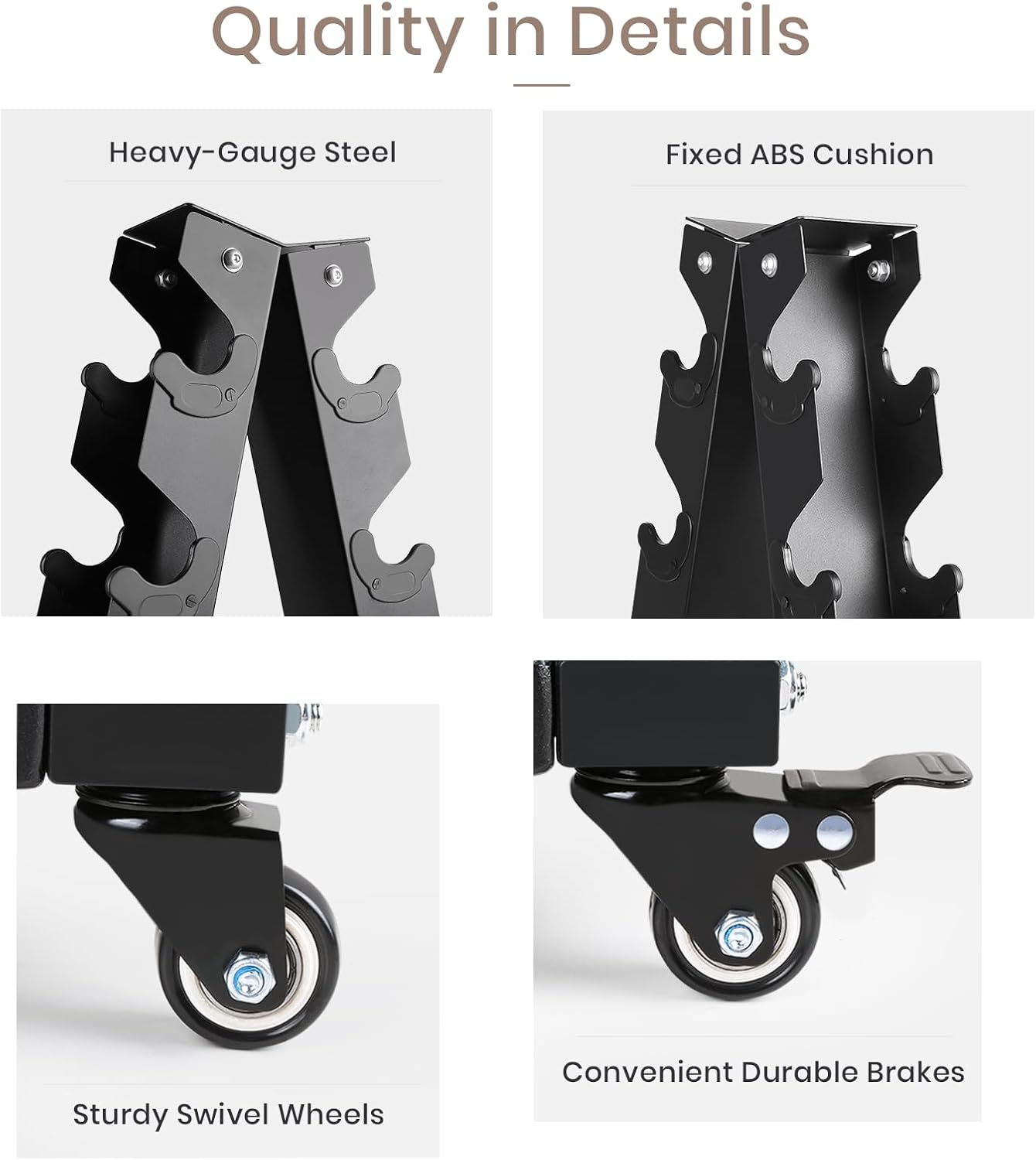 LIONSCOOL Premium Solid Steel Dumbbell Rack Stand Only, A-Frame Portable Weight Storage Organizer with Optional Tray and Wheels, Perfect for Home Gym Fitness Storage (90LBS/200LBS/300LBS/700LBS Weight Capacity Available)